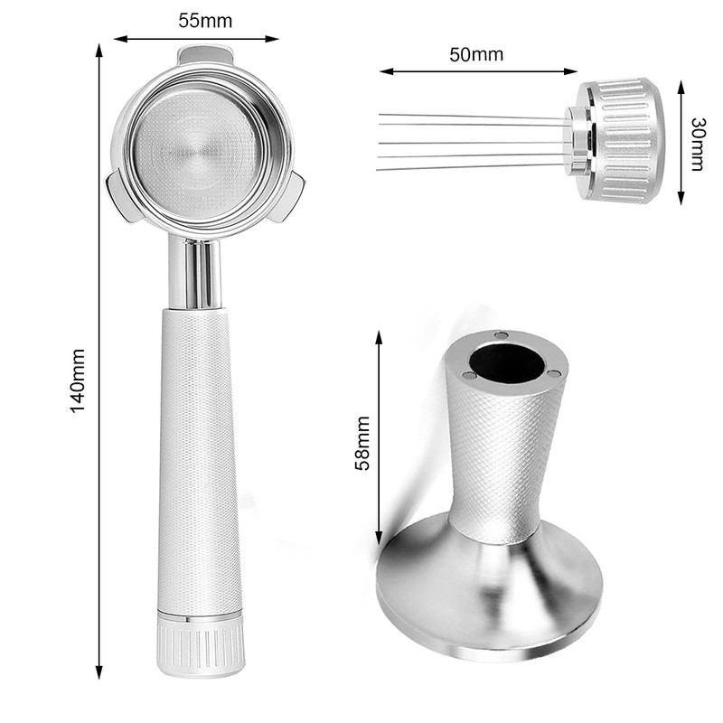 Coffee Tamper Set 2 in 1 53mm Coffee Tamper with