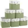 FinishingBo Fabric Cubes Storage Basket, 6 Pack 11x11 in with
