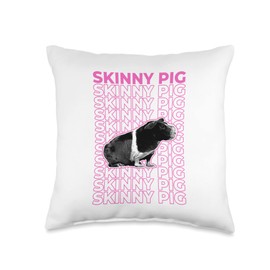 Skinny Pig Aesthetic Skinny Pig Pastel Aesthetic Throw Pillow, 16x16, Multicolor
