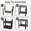 EasyUp Outdoor Side Table & End Table, 2-Tier Waterproof Resin