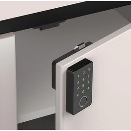 Cerradura inteligente de huellas dactilares para cajones y gabinetes Tuya/Smart Life APP Bluetooth con sensor electrónico sin llave, incluye 10 llaves tipo tarjeta con frecuencia de 13.56MHz, admite