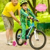 Kids Bike Stabilisers Mounted Kit, 1 Pair Pink Bicycle Mute
