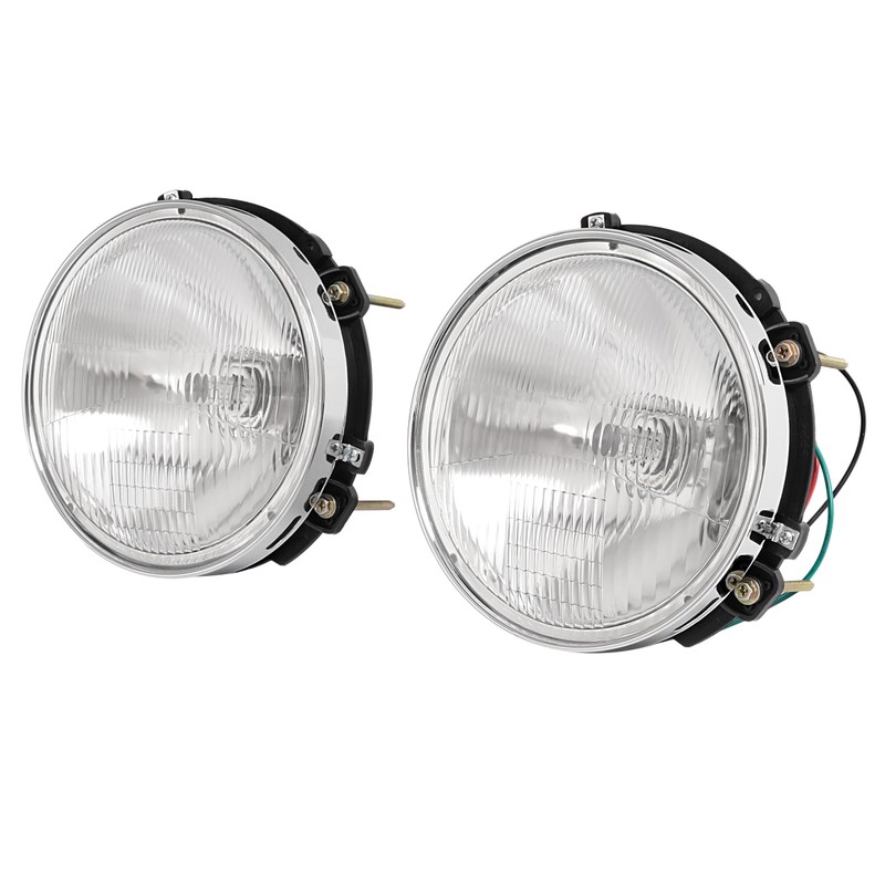 HECASA Pair Headlight w/Bulbs Compatible with Mack CV713 Truck Front