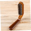 Outanaya 2Pcs Portable Folding Boar Bristle Travel Comb Set Convenient