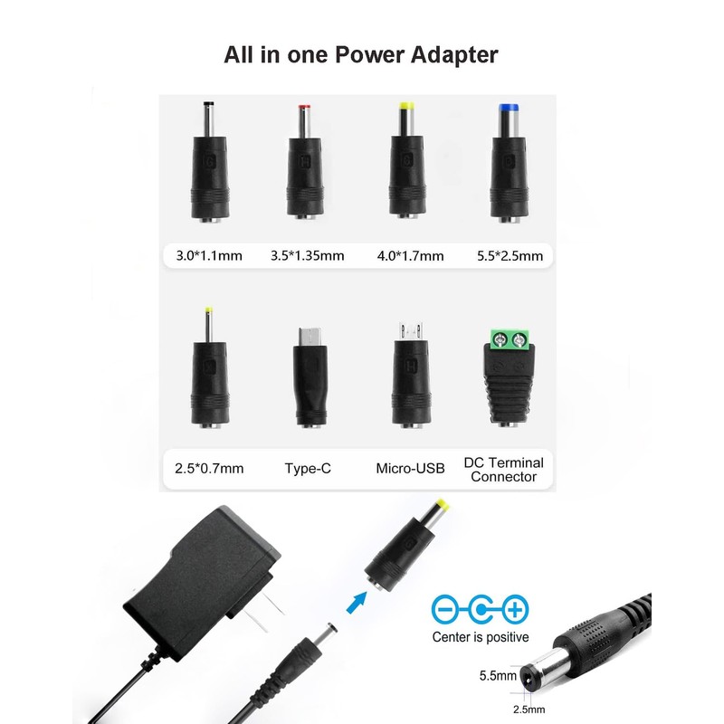 5V 1A Power Supply Adapter 5 Volt 1A 5W Power