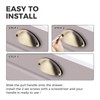 Yetaha Cup Handles for Drawers, 10 Shell Pull Handles, 82x35mm