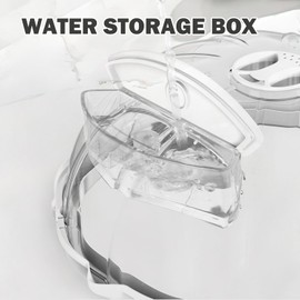 Henlisen Microwave Splatter Cover for Food: 10"" Clear Microwave Cover with Water Steamer and Handle, BPA Free & Dishwasher Safe Splatter Guard Kitchen Gadgets for Gifts (White, 1 Pack)