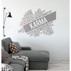 Vinyl Wall Decal Karma Zen Meditation Words Cloud Harmony Buddhism