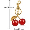 2pcs Cherry Keychain Luxurious 18K Golden Bag Charms for Purse