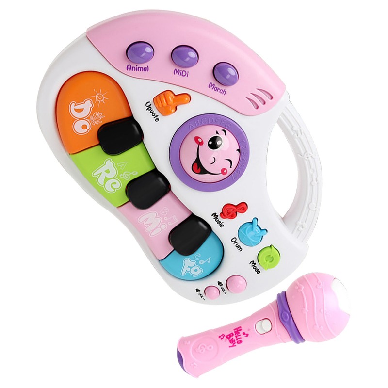 Baby Piano Toy Multifunctional Educational Drum Animal Sound Keyboard Piano