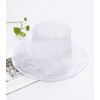 ELLYDOOR Women Organza Fascinator Hats for Wedding Cocktail Fancy Floral