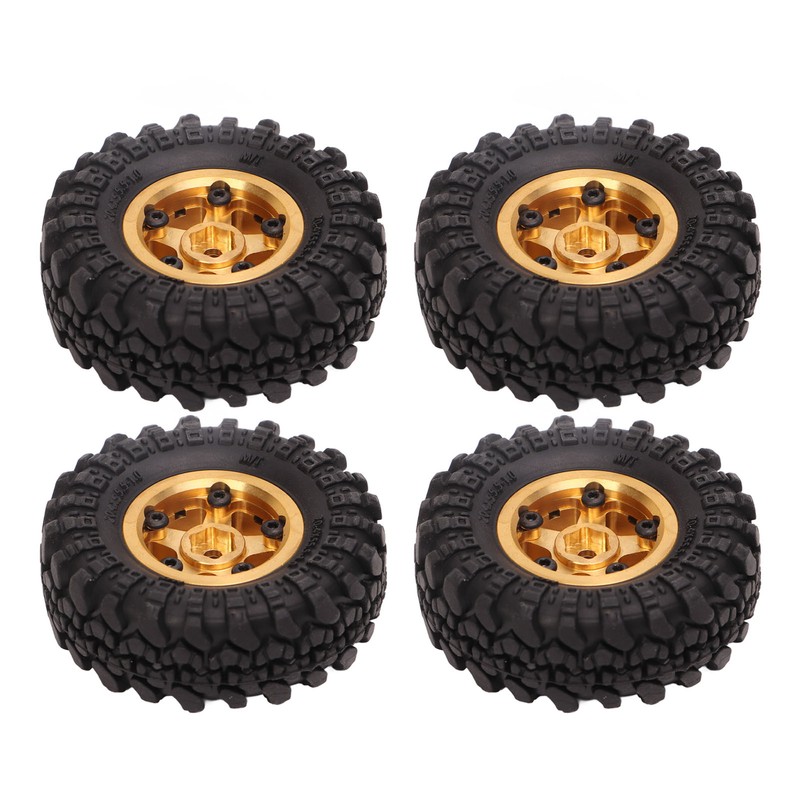 1 Inch RC Tires Brass Wheel Hub Rubber RC Car