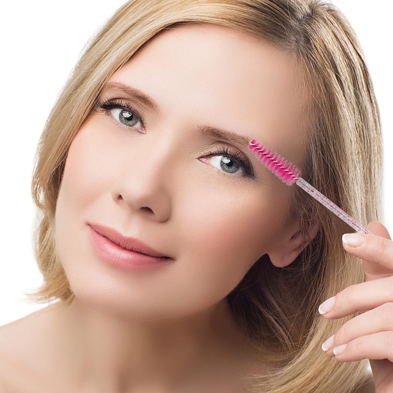 SWKJ 60 PCS Disposable Eyelash Brushes, Eyebrow Spoolies, Mascara Wands
