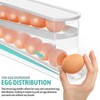JECOMPRIS Fridge Egg Holder Auto Rolling Egg Container for Refrigerator