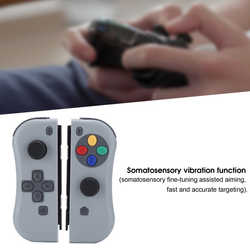 For Joycon Game Console Wireless Bluetooth Gamepad Right Left(gris foncé