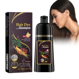 Hair Dye Shampoo, Natural Hair Dye Shampoo 3-In-1 Hair Color Hair Dye Shampoo For Grey Hair Color Shampoo For Men Women (Brown)