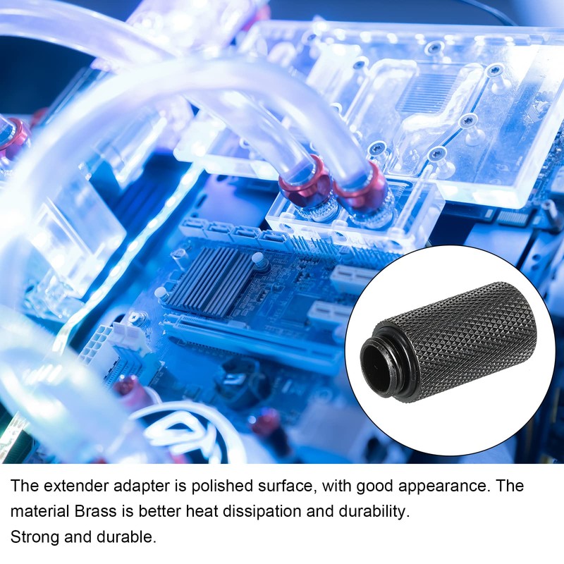sourcing map 2 x Male to Female Extender Fitting G1/4