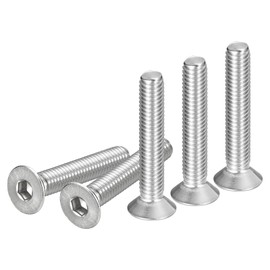 DTGN M6-1 x 35mm Flat Head Socket Cap Screws, 20 Pack 304 Stainless Steel Hex Socket Flat Head Screws, Full Thread, Countersunk Bolts