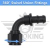 MONOKING 6AN 90 Degree Push Lock Hose End Fitting Aluminum