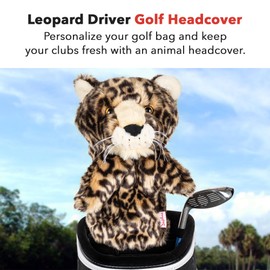 Daphne's Headcovers Leopard Driver Headcover | Premium Driver Headcovers | Funny Golf Club Covers | Stylish Protection for Your Clubs | Men's Golf Gear | Driver Headcover for Men and Women