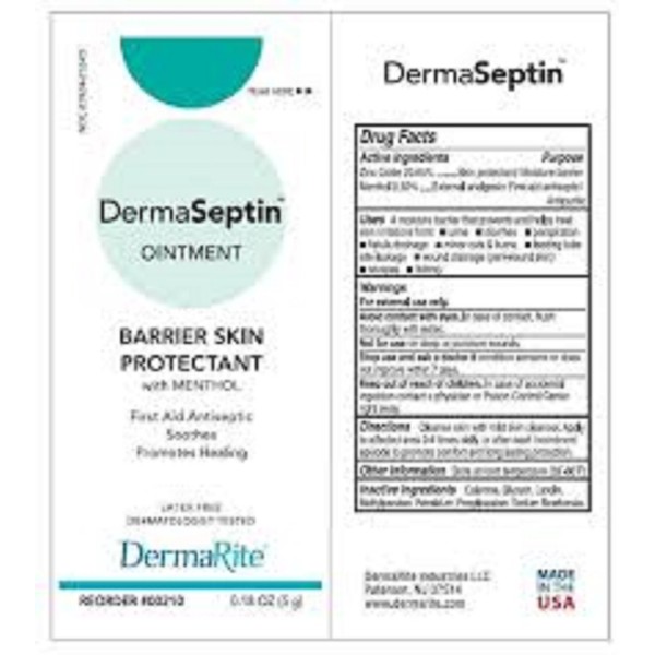 Skin Protectant DermaSeptin - Item Number 00210EA - 5g Packet - 1 Each / Each