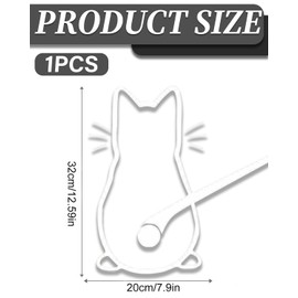 TPZORJX 1 Piece Cat Wiper Sticker, Reflective Wiper Sticker, Funny Cartoon Cat Tail Car Sticker, Funny Cat Tail Car Windscreen Wiper Sticker