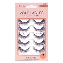 CALA - "Volt Lashes" pestañas postizas multidimensionales y ligeras (5 pares de pestañas, Flare)