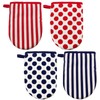 Cedilis 4 Pieces Mini Oven Mitts, Heat Resistant Short Kitchen