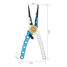 YAOYAOLING Stainless Steel Fishing Pliers, Tip Fishing Pliers, Braided Fishing Line Cutting and Split Ring with Coiled Cable and Sheath