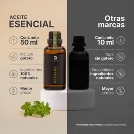 Aceite Esencial con Ingredientes Puros y Naturales de 50 ml. Aceite Esencial Orégano B Life
