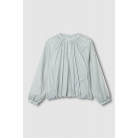 JAJU [JAJU] Women's Soft Shirring Cropped Jumper_Mint Grey