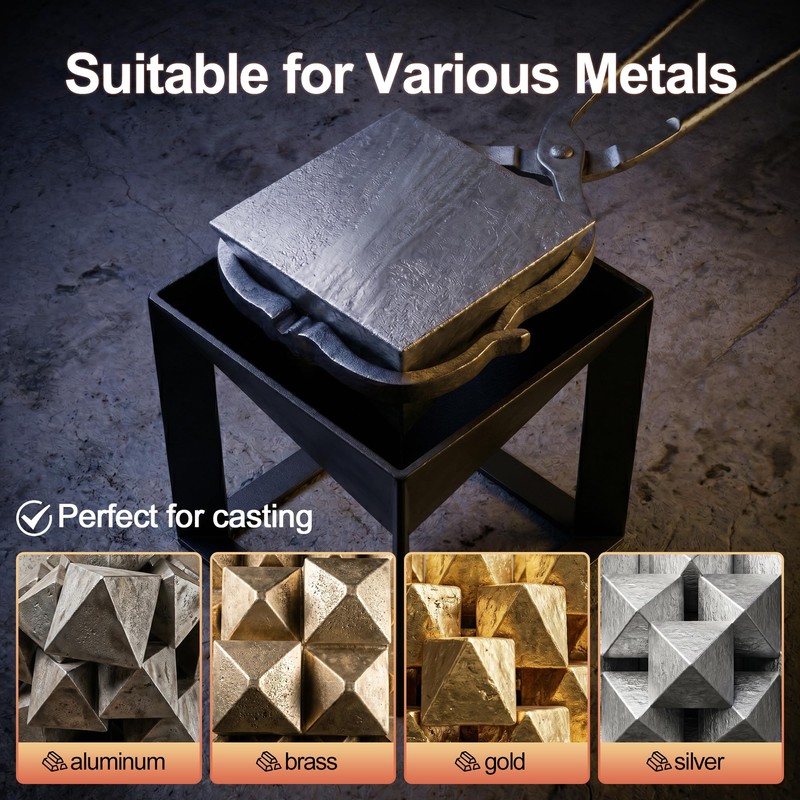Extra Large Steel Ingot Mold, 8x8 Metal Casting Mold for