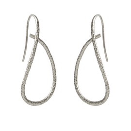 925 Sterling Silver Handmade Hammered Teardrop Dangling Drop Earrings for Women Trendy