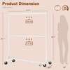 Hoctieon Double Rod Clothes Racks with Z-Base, Adjustable Clothing Rack,