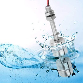 Float Switch, DC 0~110 V Stainless Steel Double Ball Float Switch Water Level Regulator Sensor Switch for Water Tank, Pool, Sink, Aquarium, etc. (100 mm)