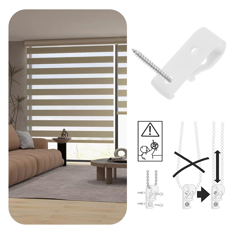 SING F LTD 8PCS Roller Blind Safety Clips Plastic Roman