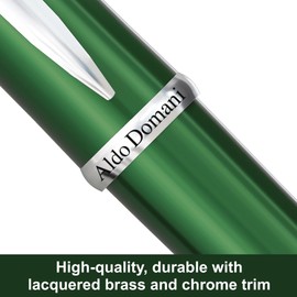 Monteverde USA Aldo Domani Rollerball, Green - Exquisite Luxury Pen for Men & Women – Perfect for Office, Business, School, Gifts, Journaling, Autographs