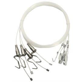 starPG Picture Wire, Transparent, Medium Weight Type, Hanging Hardware, Universal Hook, For Picture Rails, 4 Pieces (6.6 ft (2 m)