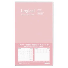 Nakabayashi Logical Diary 2026 Cover Type / B5 Slim / Pink NS-SB501-26P [PT1]