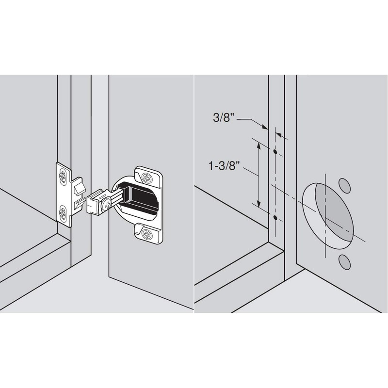 Blum 33.3600 110 Degree Compact 33 Hinge Cup with 3/4
