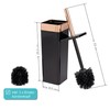 bremermann Savona Toilet Brush Holder Square (Black/Rose Gold)