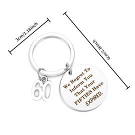 60th Birthday Gifts for Women Men,Mens 60th Birthday Gifts,Special 60th Birthday Gifts for Women Funny Keyring,Male Gifts for 60th Birthday Gifts for Dad Mum Her Him Ideas Gifts Joke Gift Presents