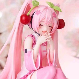 13 cm Sakura Hatsune Miku figure, Miku figure - Color: Close eyes