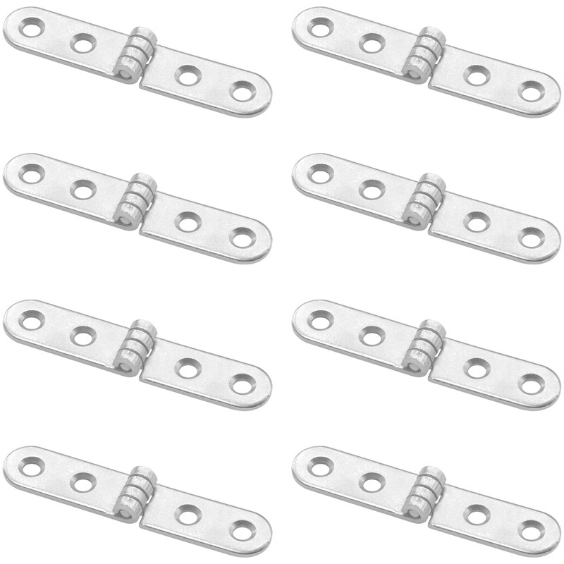 8 PCS 180 Degree Round Corner Folding Flip Hinges for