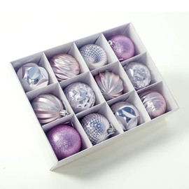 2.36‘’ Christmas Balls Ornaments - 12 Pieces - Christmas Tree Decorations - Pink