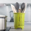 Zeal G231L Melamine Cutlery Drainer/Utensil Pot Lime Green, 14 x