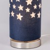 LITECRAFT Glow Stars Table Lamp with Blue Cylinder Shade -