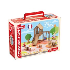 Jeujura - Playground - 70 Pieces - Construction Games in Cardboard Case - From 5 Years - Agility - Creativity - Handling - Catalogue Included - 8060