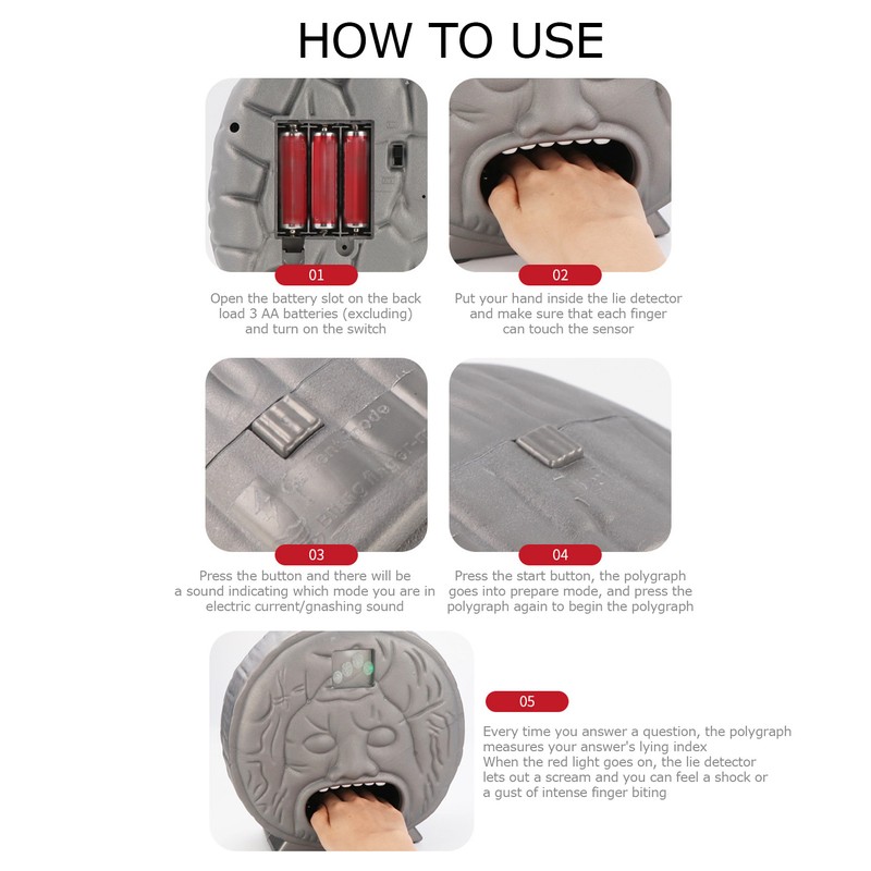 Electric Finger Shocking Polygraph Lie Detection Analyzer Machine Party Game