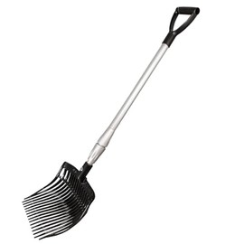 Country Pride Mini Farm Fork with Telescopic Handle, Black